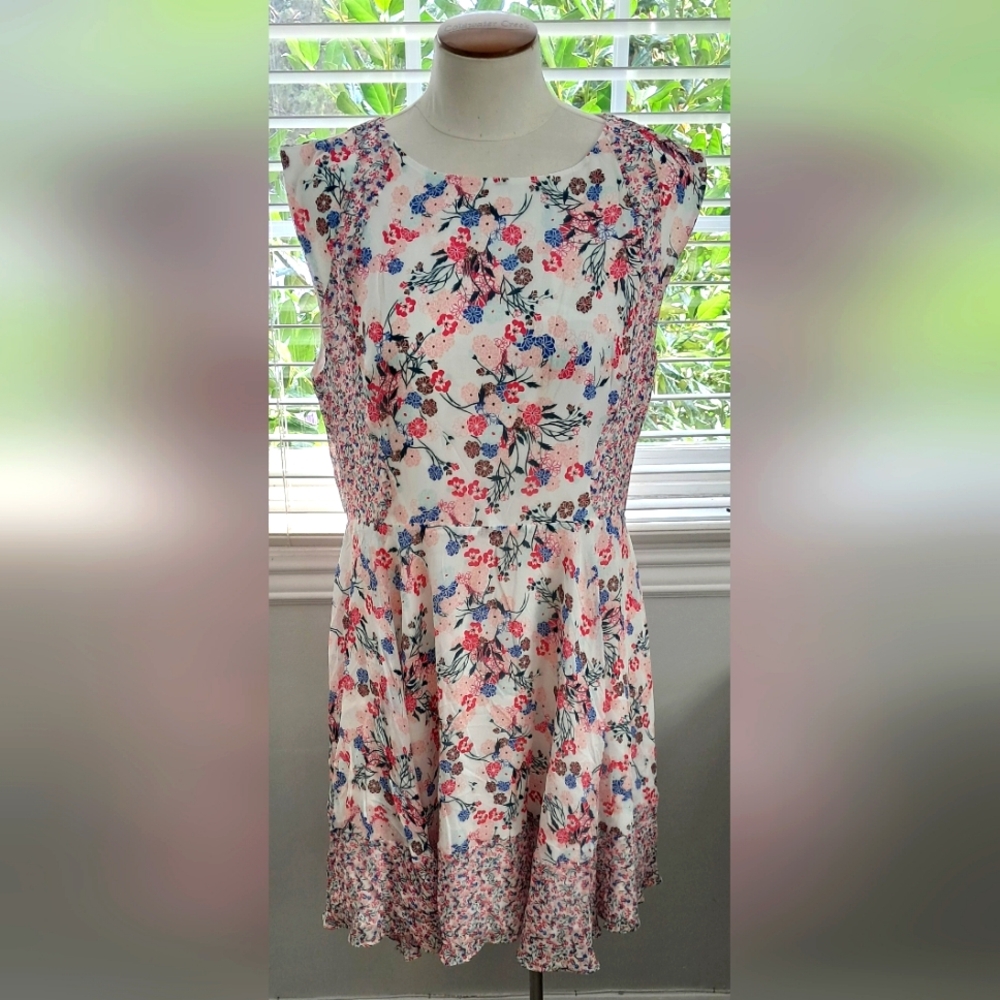 French Connection Floral Multi Color Dress Sz 12 NWT